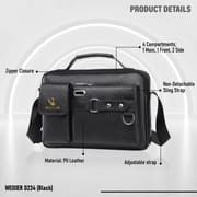 Men's Leather Shoulder Bag – Fashionable Real Cowhide Messenger & Business Travel Backpack | Price in BD_img_2