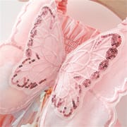 Baby Girl Butterfly Wings Fairy Sleeveless Pleated Lace Summer Dress (6 months to 3 years)_img_3