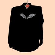 Black Shirt with Embroidered Night Wings_img_0