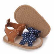 Baby Girl Fashion Striped or Dots or Lace Bowknot Cute Cool Comfortable Breathable Toddler Sandal (6 - 18 months)_img_3