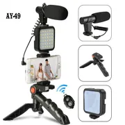 AY-49 remote control Video Kits Microphone LED Fill Light Mini Tripod_img_0