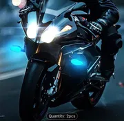 2pcs Universal LED Lamp Color Projection Lamp SequentialLights for Motorcycle_img_2