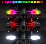2pcs Universal LED Lamp Color Projection Lamp SequentialLights for Motorcycle_img_3