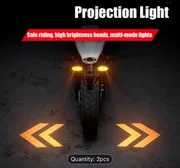 2pcs Universal LED Lamp Color Projection Lamp SequentialLights for Motorcycle_img_5