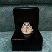 Patek Philippe Chronograph White Leather Strap - White Dial_img_3