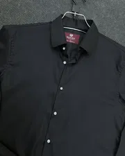 Solid Black Casual Shirt for Men_img_2