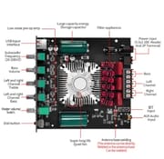 ZK-HT21 160WX2+220W TDA7498E 2.1 Channel Bluetooth Digital Power Amplifier Module DC15-36V High and Low Tone Subwoofer_img_2