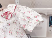 Kids Girls Summer Floral Embroidery Outfit Stylish Cotton Top & Denim Shorts (2-6 years)_img_6
