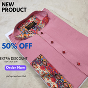 Premium Beby pink contrast panjabi for men (Trendy golapi beauty)_img_0