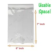 Crystal Cellophane poly adhesive poly size 6 x 7 inch Packaging Material Bundle of 50 pcs - poly bag_img_3