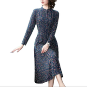 High-End and Stylish Long-Sleeved Dress 2025 Spring, Autumn and Winter New Style Middle-Aged Women's Elegant Long-Sleeved Dress_img_0