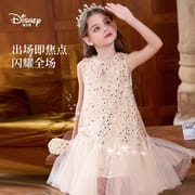 Kids Girls Korean Princess Sleeveless Ruffle Lace Party Dress (1 to 6 years)_img_0