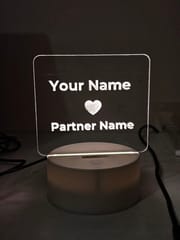 Customizable Love Acrylic Lamp (X Love Y) – Black_img_0
