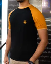 FYN TS 01 Premium Raglan Cut T-shirt Black & Sudan Brown_img_2