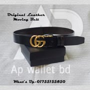 Gucci Genuine Leather Moving Belt With Box_img_0