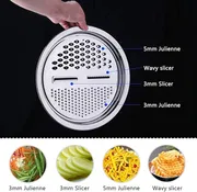 3-in-1 Stainless Steel Grater Bowl – Multifunctional Vegetable Chopper, Slicer & Strainer_img_1