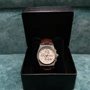 Tissot PRX Chronograph Brown Leather Belt - White Dial_img_3
