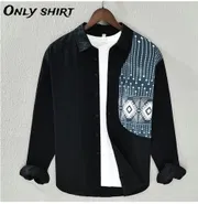 Premium black block design shirt 1015_img_1