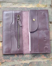 KROYSHALA 100% Premium Leather Long Wallet – Chocolate_img_2