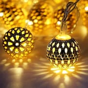 Moroccan Golden & Multicolor  Metal Ball Lights_img_0