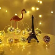 Moroccan Golden & Multicolor  Metal Ball Lights_img_2