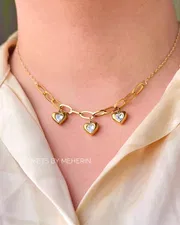 Three stone love pendant neckpiece_img_0