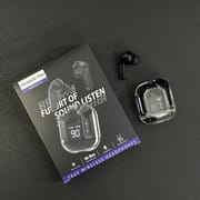 Ultrapods Max 5.3 Wireless Earbuds with Touch Control and Hi-Res Audio, Bluetooth 5.3, LED Display, Clear Transparent Design - New_img_3