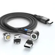 3-in-1 540° Rotating Magnetic Charging Cable – Type-C, iPhone & Micro USB Compatible_img_3