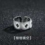 Lock Core Men’s Ring – Hip Hop Index Finger Ring, Retro Geometric Adjustable Metal Ring, Trendy All-Match Fashion Hand Ornament for Men, Summer 2025 Style_img_0