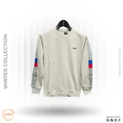 FILA Winter Collection Contrast Sleeve Crewneck Sweatshirt – Off-White_img_0