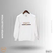 GUCCI Winter Collection Embroidered Logo Crewneck – Classic White_img_0