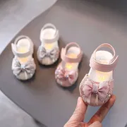 Kids Girls Reinstone Fabric Bow Knot Stylish Summer Sandals (6 months - 3 years) for yours baby smile_img_0