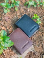 100% Original Premium Leather wallet Black & Chocolate_img_0