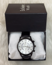 Men's Stylish Black Artificial Leather Watch_img_2