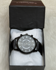 Men's Stylish Black Artificial Leather Watch_img_3