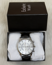 Men's Stylish Black Artificial Leather Watch_img_4
