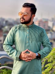Elite Chest embroidered panjabi code 901(mint green color)_img_0