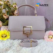 Premium Ladies Bag Square Lock- Peach_img_0