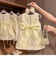 Kids Girls Princess Pearl Elegant Heart Pattern Party Dress (1 to 7 years)_img_0