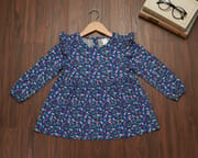 Girls Woven Frock (ফুল হাত) Code:MS-43_img_1
