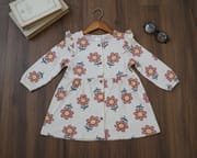Girls Woven Frock (ফুল হাত) Code:MS-44_img_1