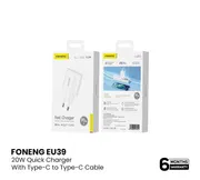 FONENG EU39 PD 20W Quick Charger With Type-C to Type-C Cable_img_1