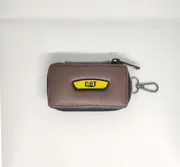 KroyShala Cat Design Leather Key Holder for Men – Zipper Wallet Keychain for Car, Bike, Bikers, Home & Office Use – 100% Genuine Leather_img_0