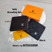 Louis Vuitton Soft Leather Black Daba Short Wallet With Premium Box_img_1