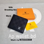 Louis Vuitton Soft Leather Black Daba Short Wallet With Premium Box_img_2