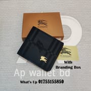 Burberry Soft Leather Embossed Short Wallet With Premium Box_img_0