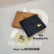 Burberry Soft Leather Embossed Short Wallet With Premium Box_img_1