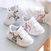 Baby White Cartoon Sneakers with Easy Velcro Closure Sneakers (1.5 to 3.5 years) for yours ANGEL_img_0