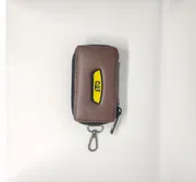 KroyShala Cat Design Leather Key Holder for Men – Zipper Wallet Keychain for Car, Bike, Bikers, Home & Office Use – 100% Genuine Leather_img_1