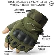 Premium Riding Half Finger Hand Gloves Okkley Brand_img_2